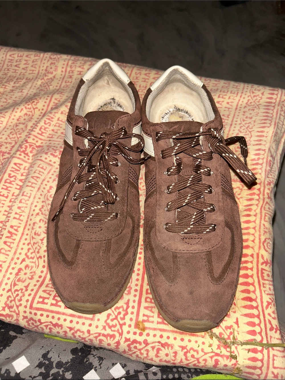 Clarks Brown Suede Men's Lace-Up Sneakers
